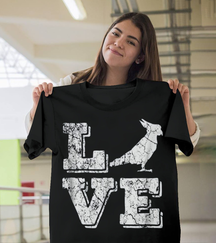Love Cockatiel Parrot Cute Birds Enthusiasts T-Shirt
