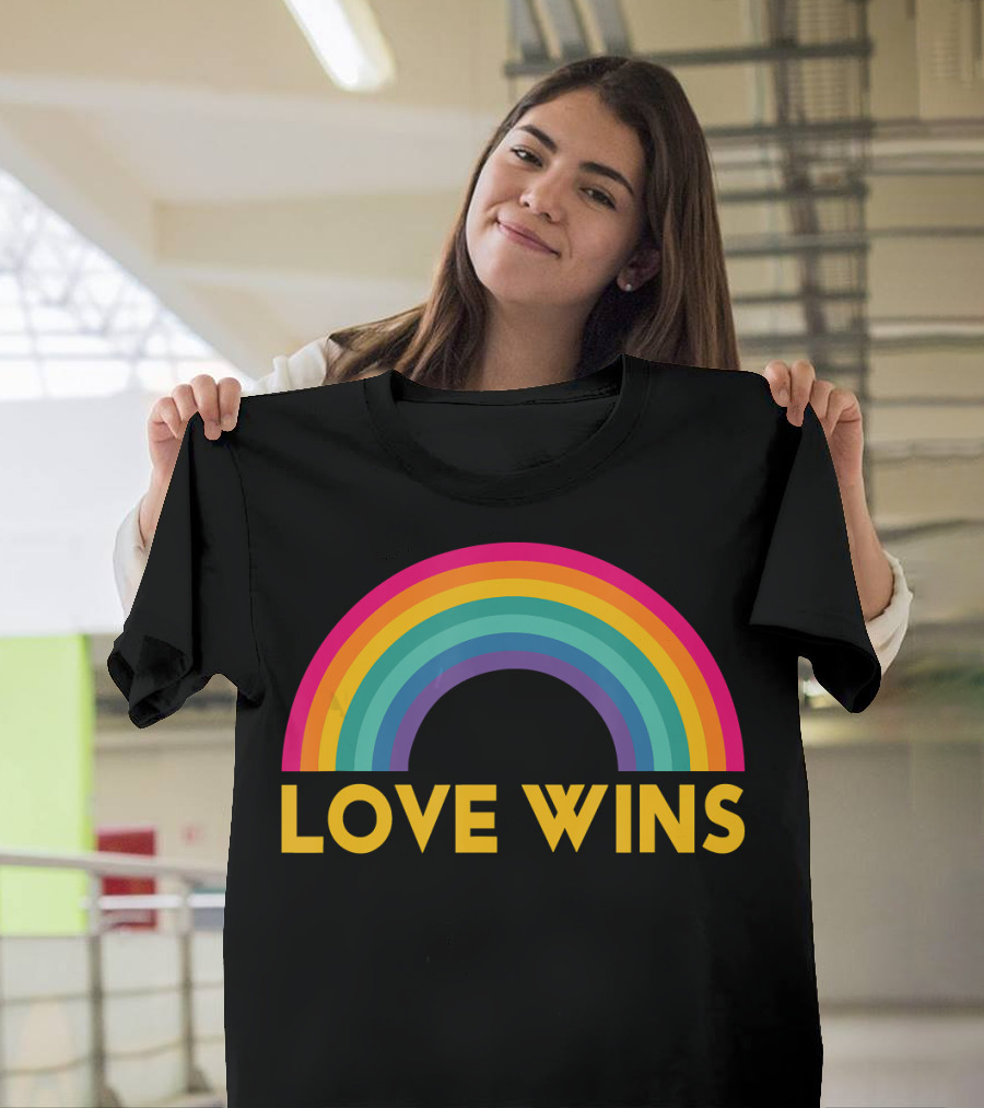 Love Wins Rainbow Gay Lesbian Pride T-Shirt