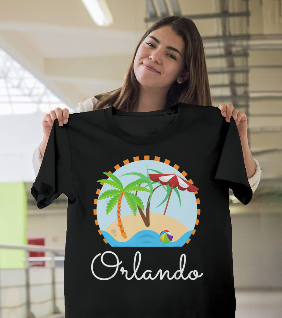 Orlando Florida Family Vacation Beach Scene T-Shirt