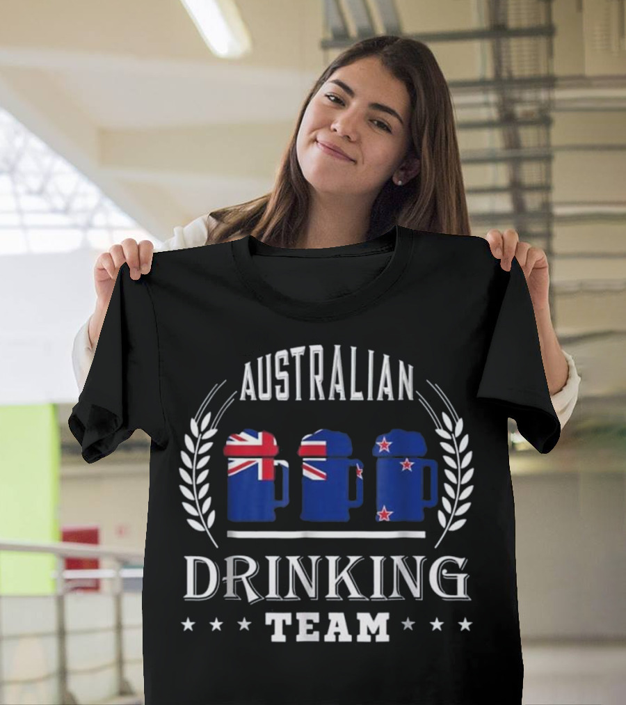 Australian Drinking Team New Zealand Flag Beer Mug T-Shirt