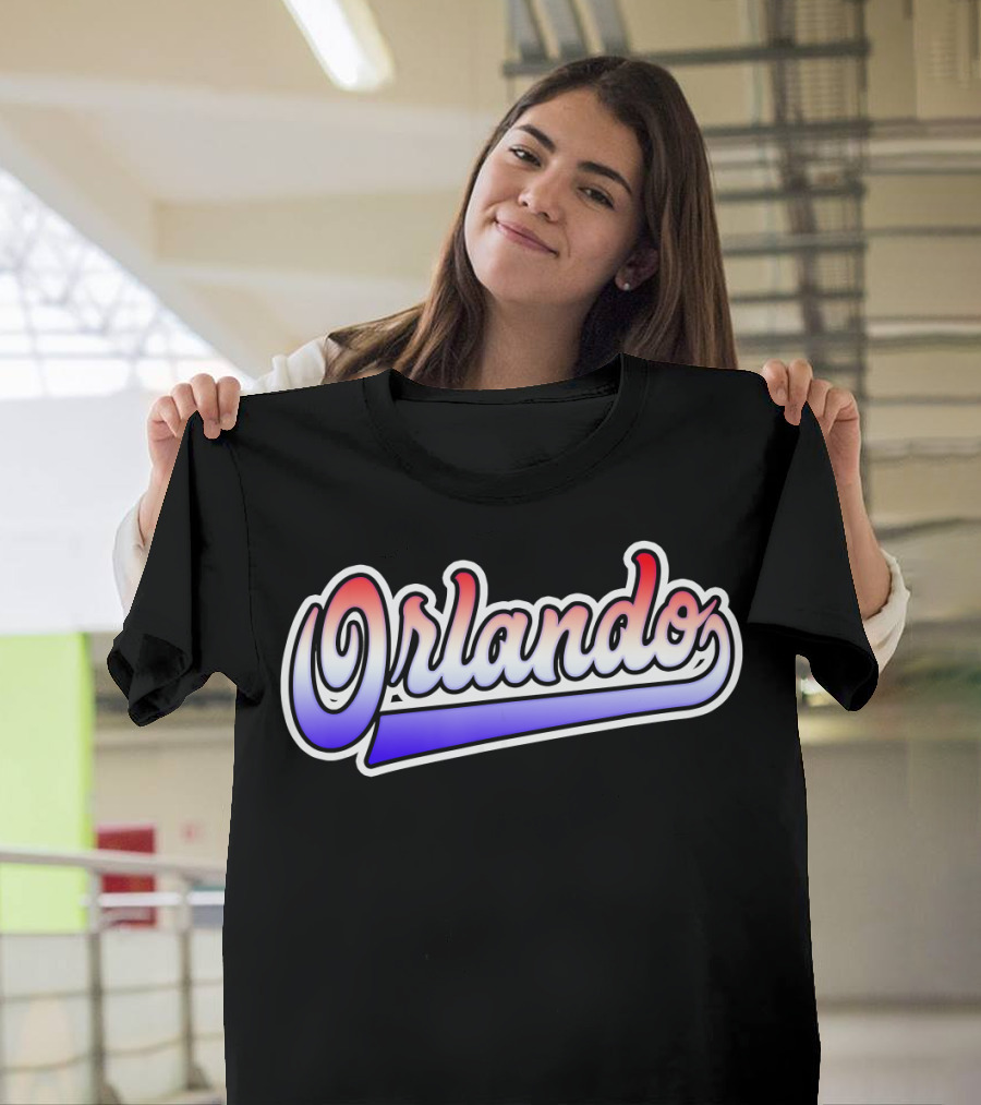 Orlando 4th Of July Fourth Memoria Red White Blue Gradient T-Shirt