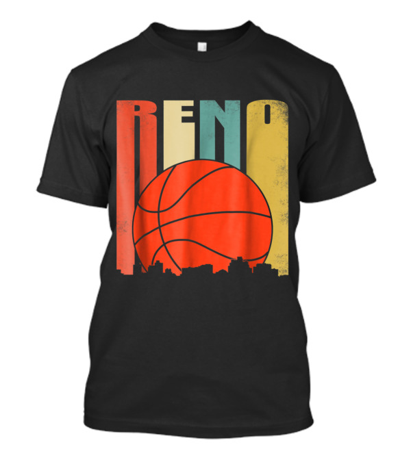 Reno Nevada Vintage Basketball Skyline T-Shirt