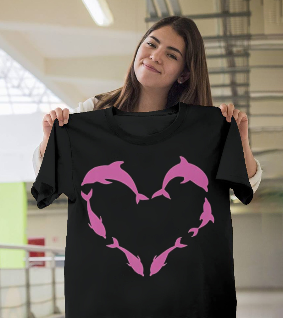 Dolphin Heart Pod I LOVE DOLPHIN T-Shirt