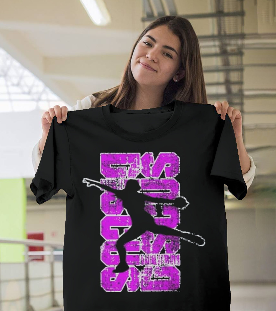 Girl Discus Throw Track and Field Fun T-Shirt