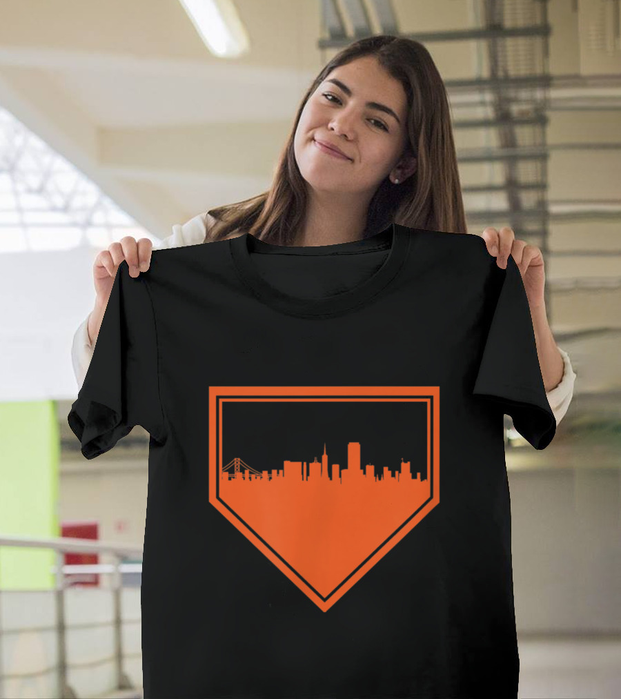 San Francisco Skyline Home Plate T-Shirt