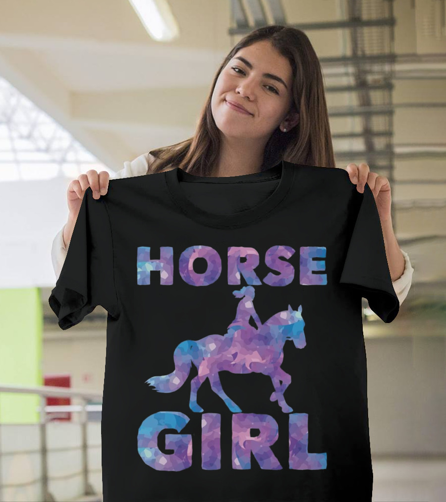 HORSE GIRL Riding Silhouette Vibrant T-Shirt