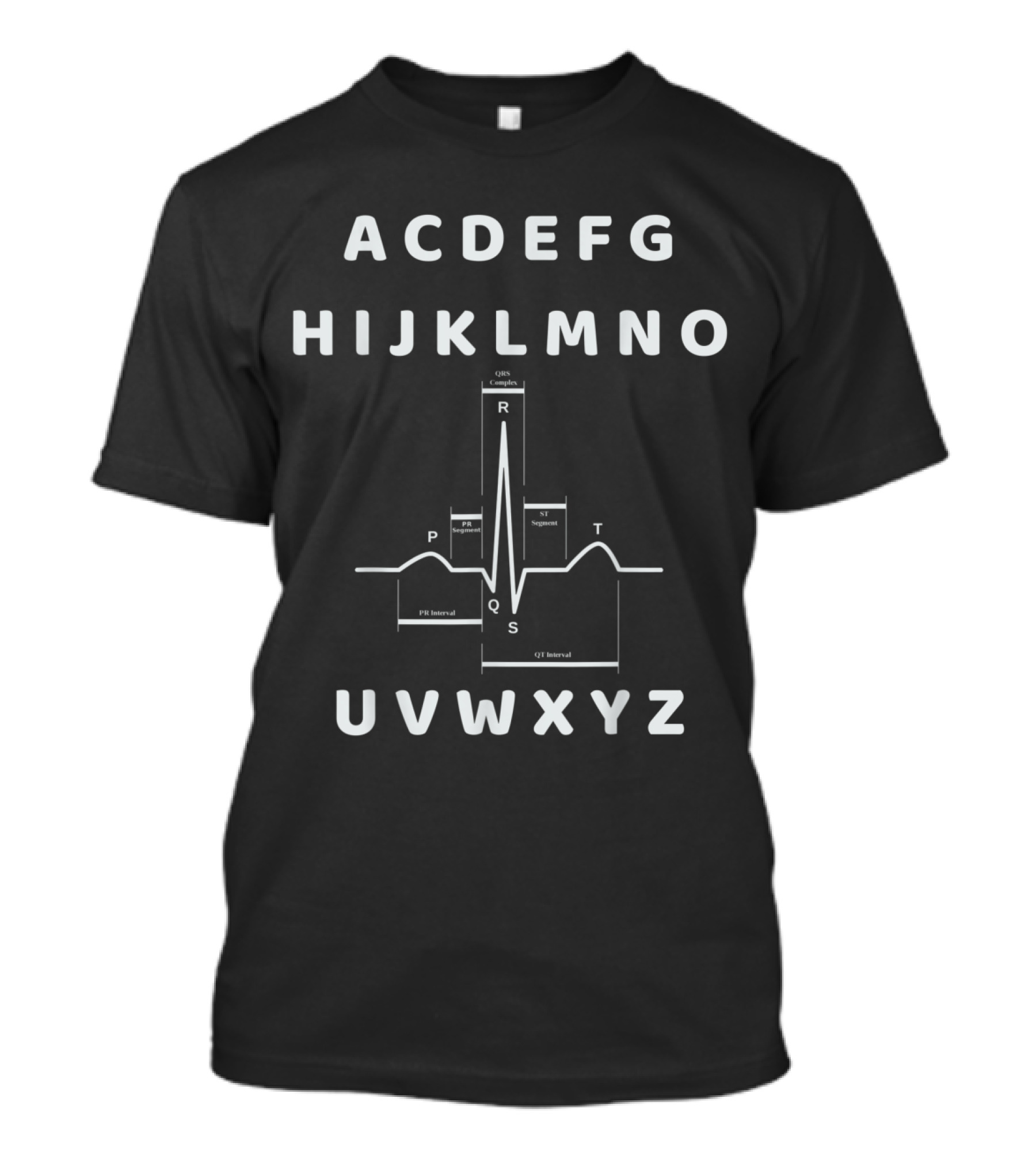 ACDEFG HIJKLMNO UVWXYZ PQRST Heartbeats Alphabet Nurse T-Shirt