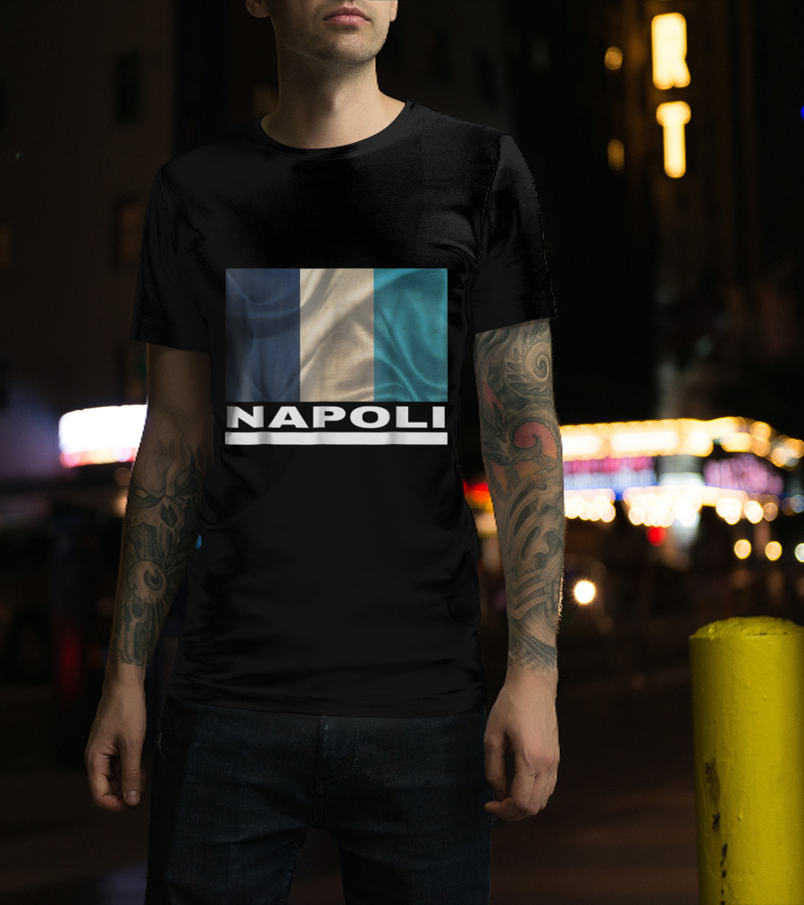 Napoli Jersey Italian Flag Naples Blue And White T-Shirt