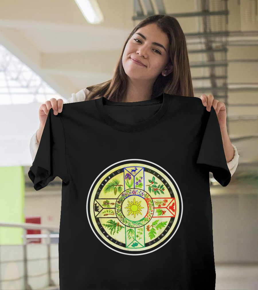 Native American Medicine Wheel Four Directions Herbs Visual Symbols T-Shirt