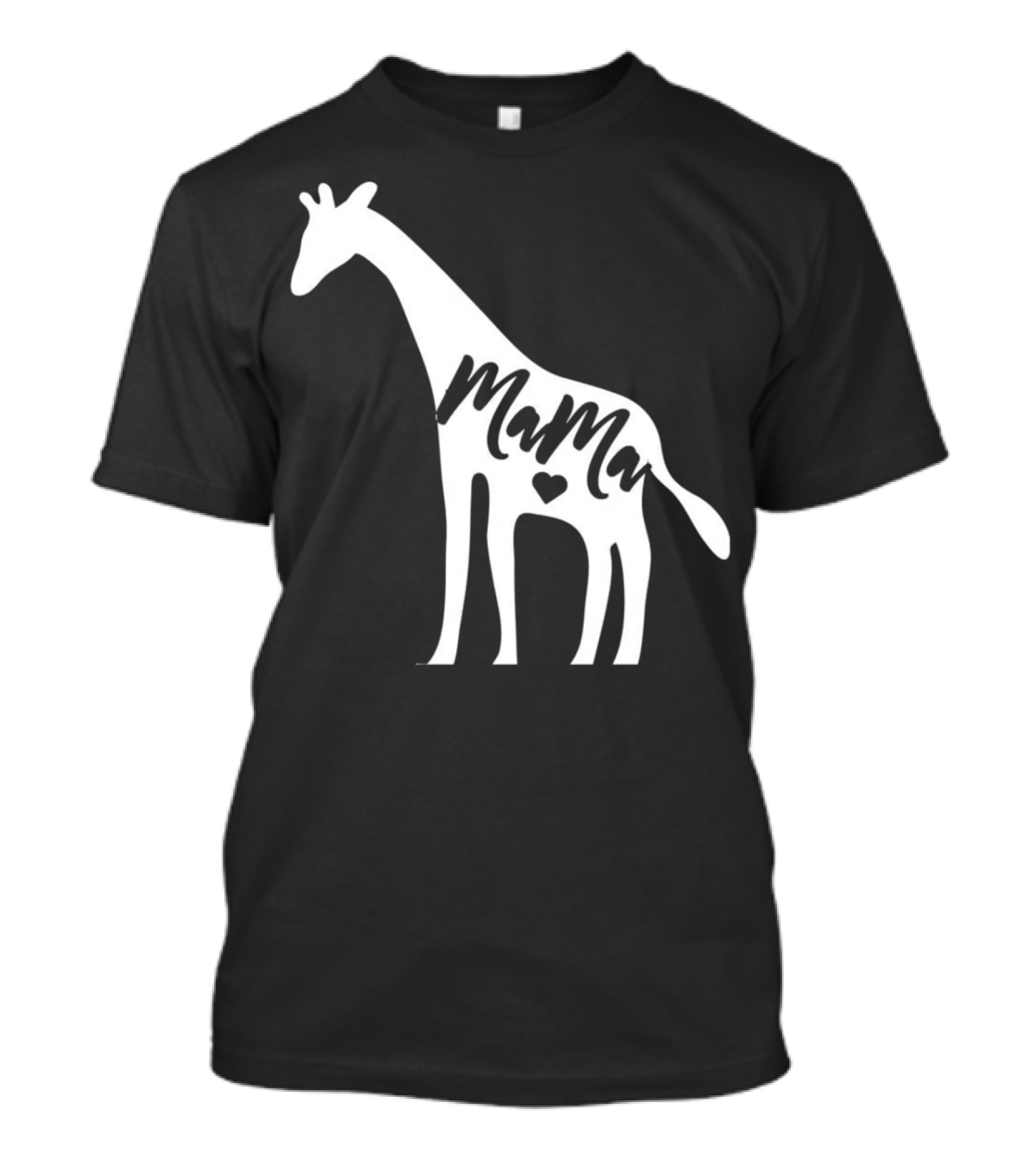 Mama Giraffe Heart T-Shirt