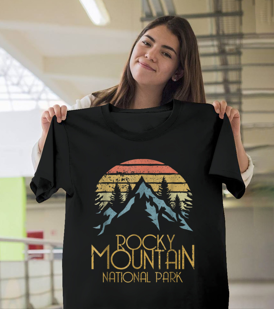 Retro Rocky Mountain National Park Colorado T-Shirt