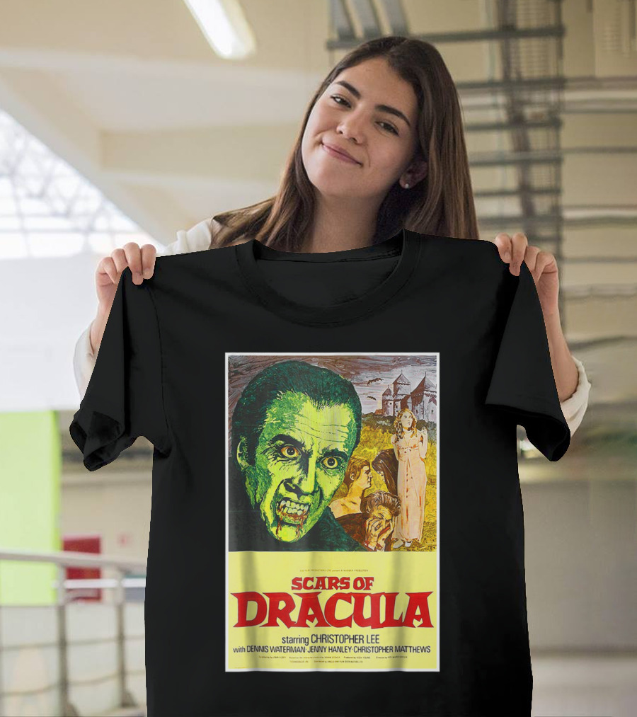 Scars of Dracula Starring Christopher Lee Halloween Horror T-Shirt