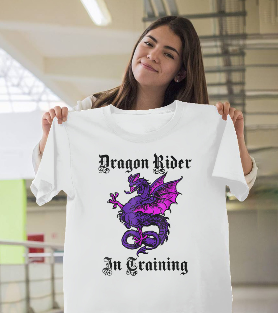 Dragon Rider In Training Fantasy Purple Dragon T-Shirt