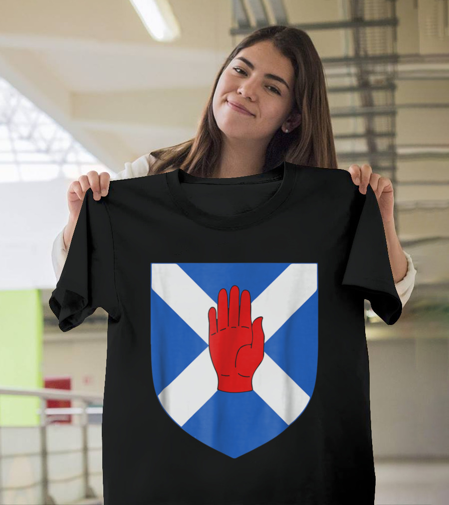 Scotch Irish Ulster Scots Red Hand Saltire T-Shirt