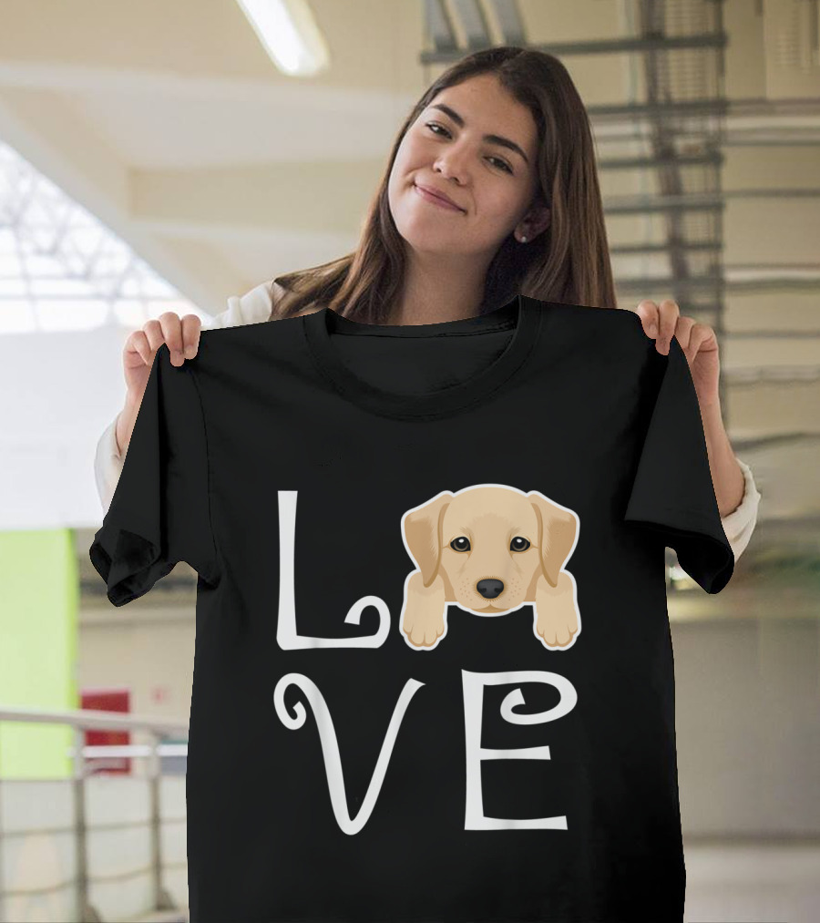 Love Yellow Lab Dog Owner Labrador Retrieve T-Shirt