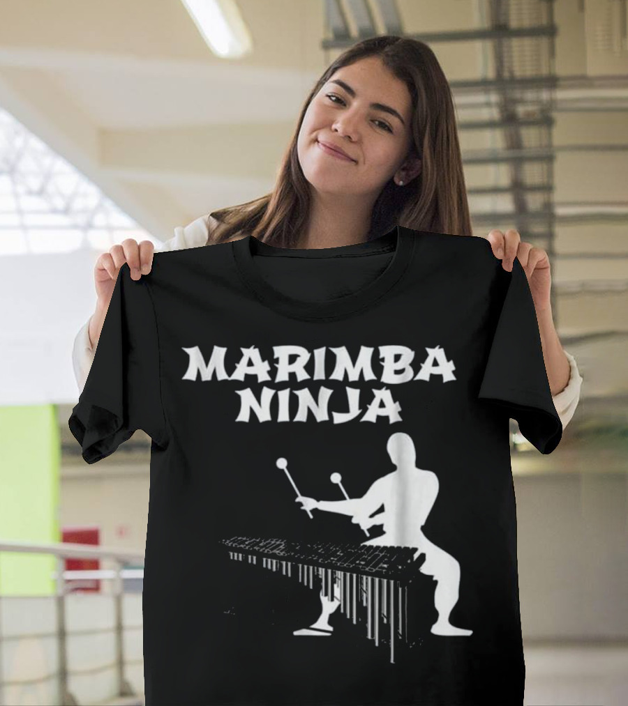 Marimba Ninja Percussion Ensemble Stealth Warrior T-Shirt