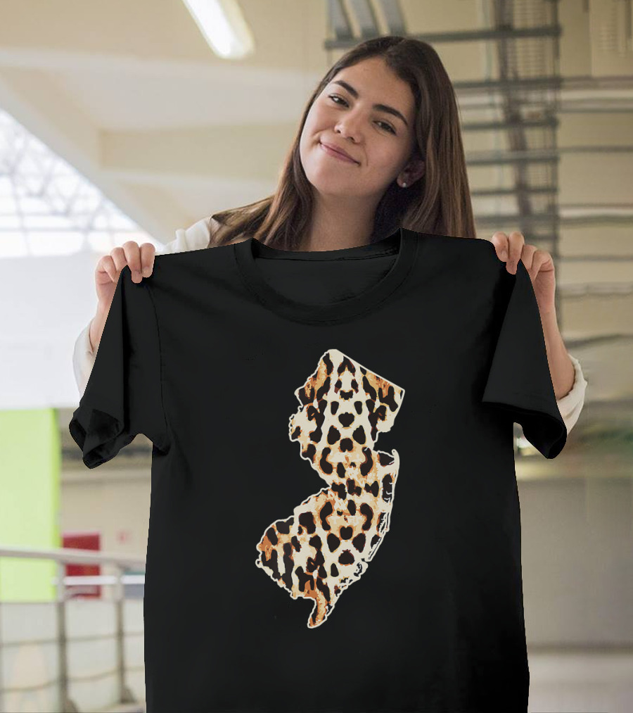 Cool New Jersey State Leopard Cheetah T-Shirt