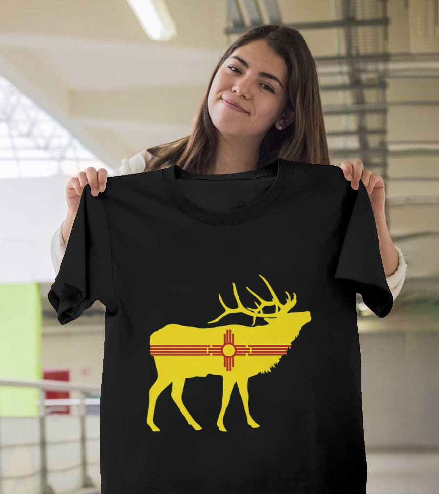 New Mexico Elk Zia Symbol Hunting T-Shirt