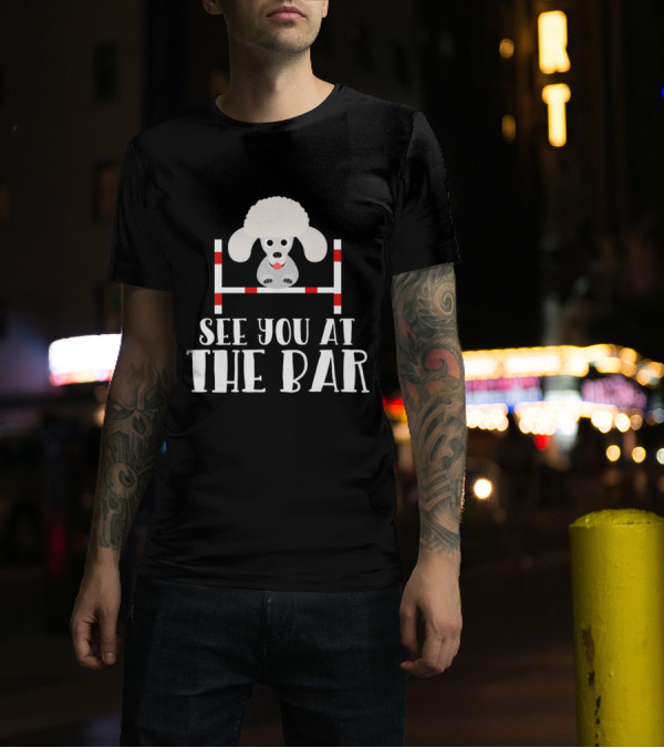 Funny Poodle Dog Agility See You At The Bar T-Shirt