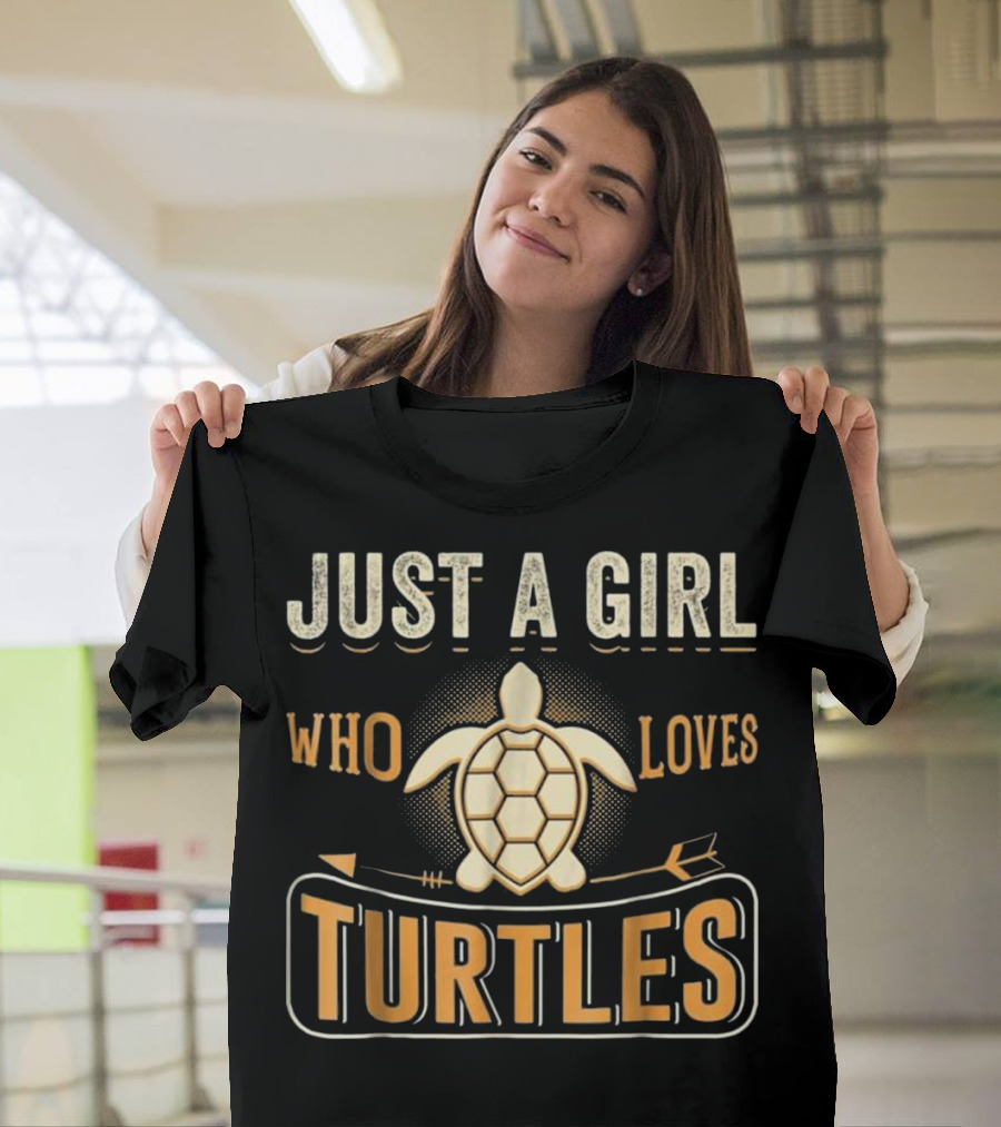 Just A Girl Who Loves Turtles Turtle Arrow T-Shirt
