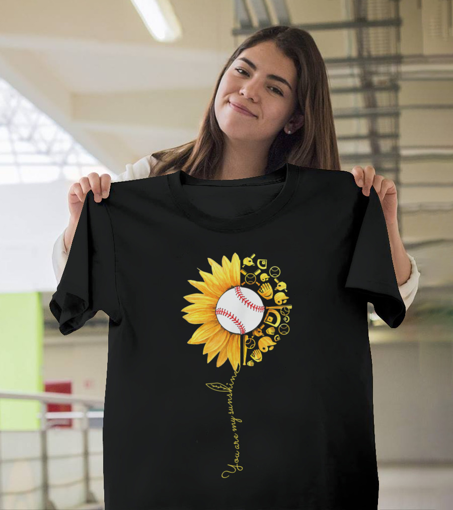 You Are My Sunshine Sunflower Baseball Icons T-Shirt