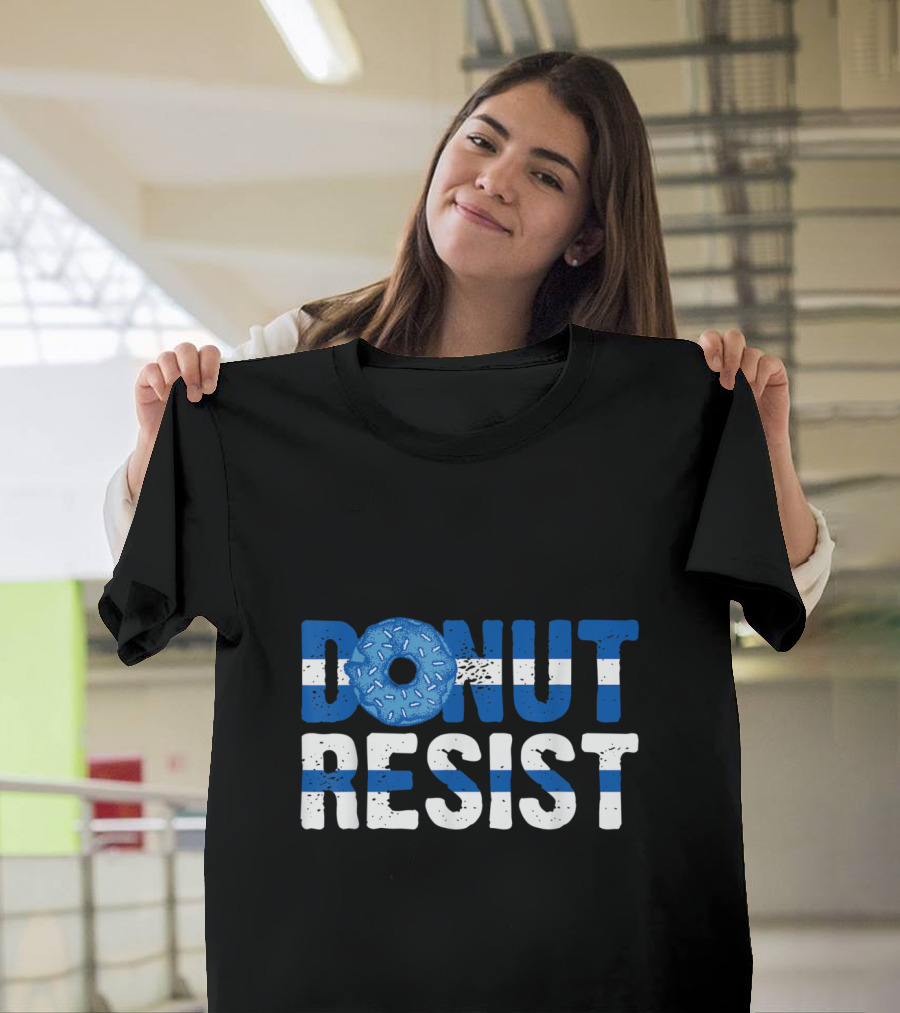 Thin Blue Line Donut Resist Police Officer T-Shirt
