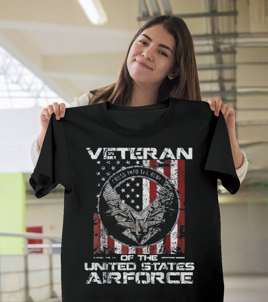 Veteran of the United States Air Force Cross Into the Blue T-Shirt