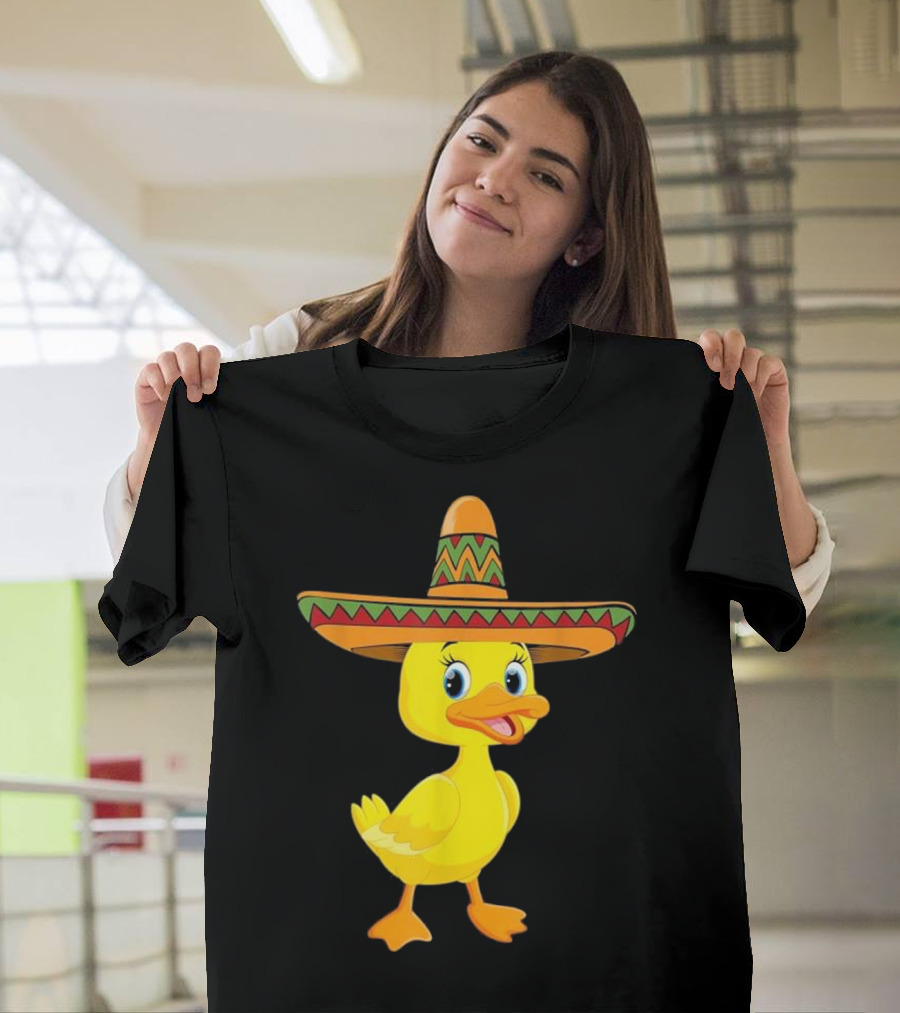 Duck With Sombrero Mexican Fiesta Cinco De Mayo T-Shirt