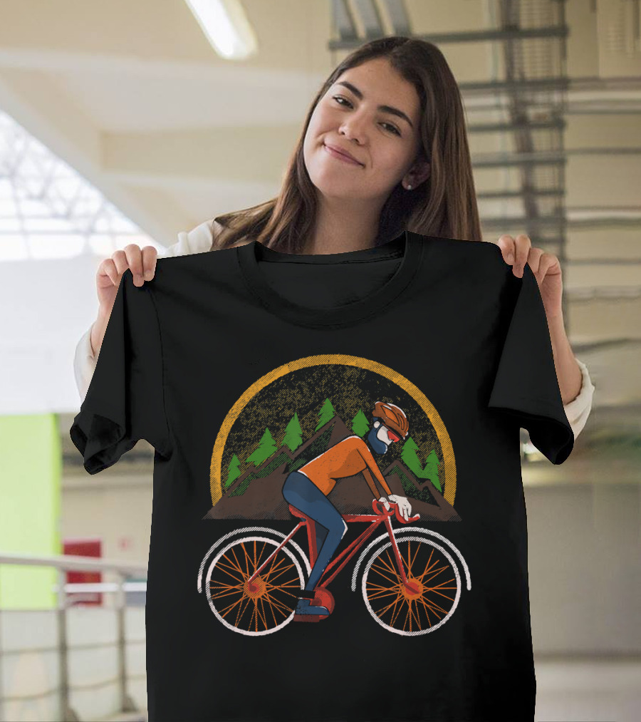 Bicycle Rider Mountain Nature Adventure T-Shirt