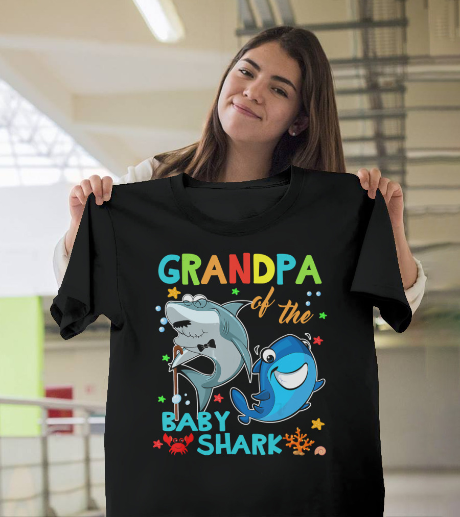 Grandpa Of The Baby Shark Birthday T-Shirt
