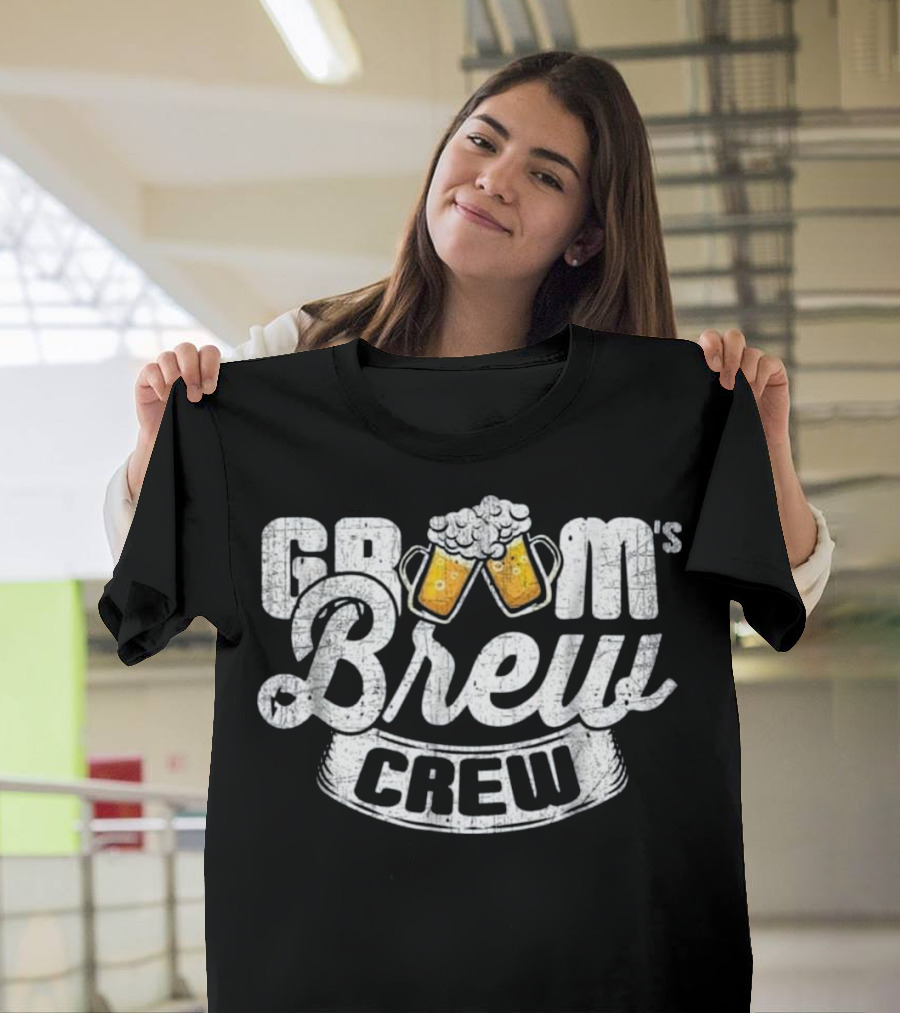 Groom's Brew Crew Cheers with Beers T-Shirt