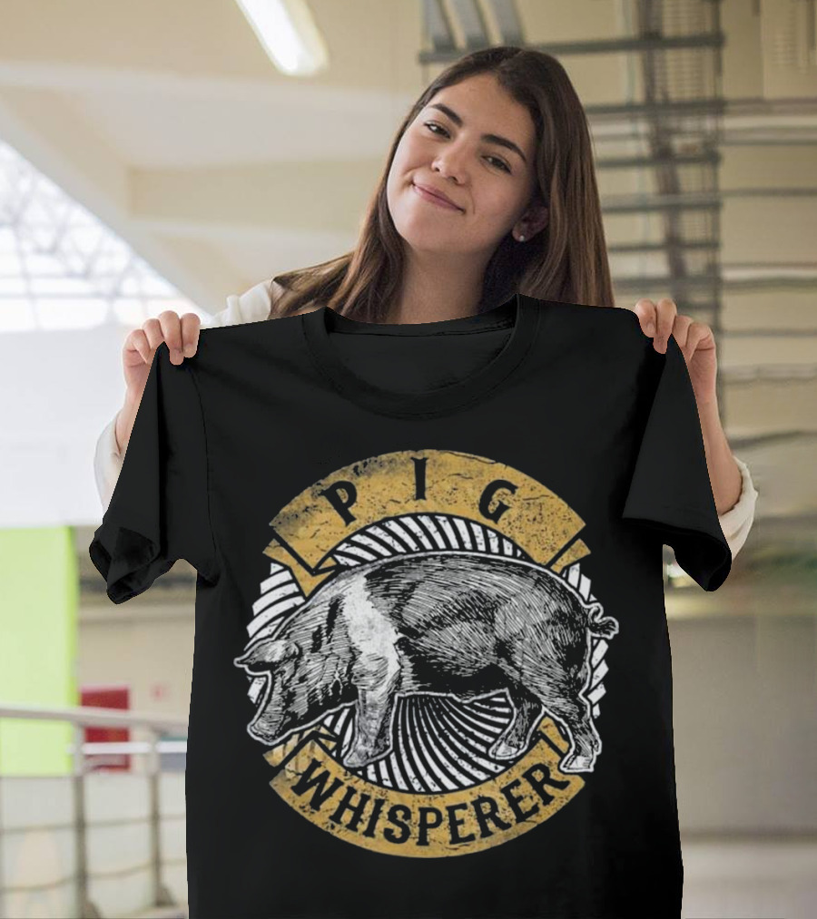 Pig Whisperer Vintage Farm Pig Enthusiast T-Shirt