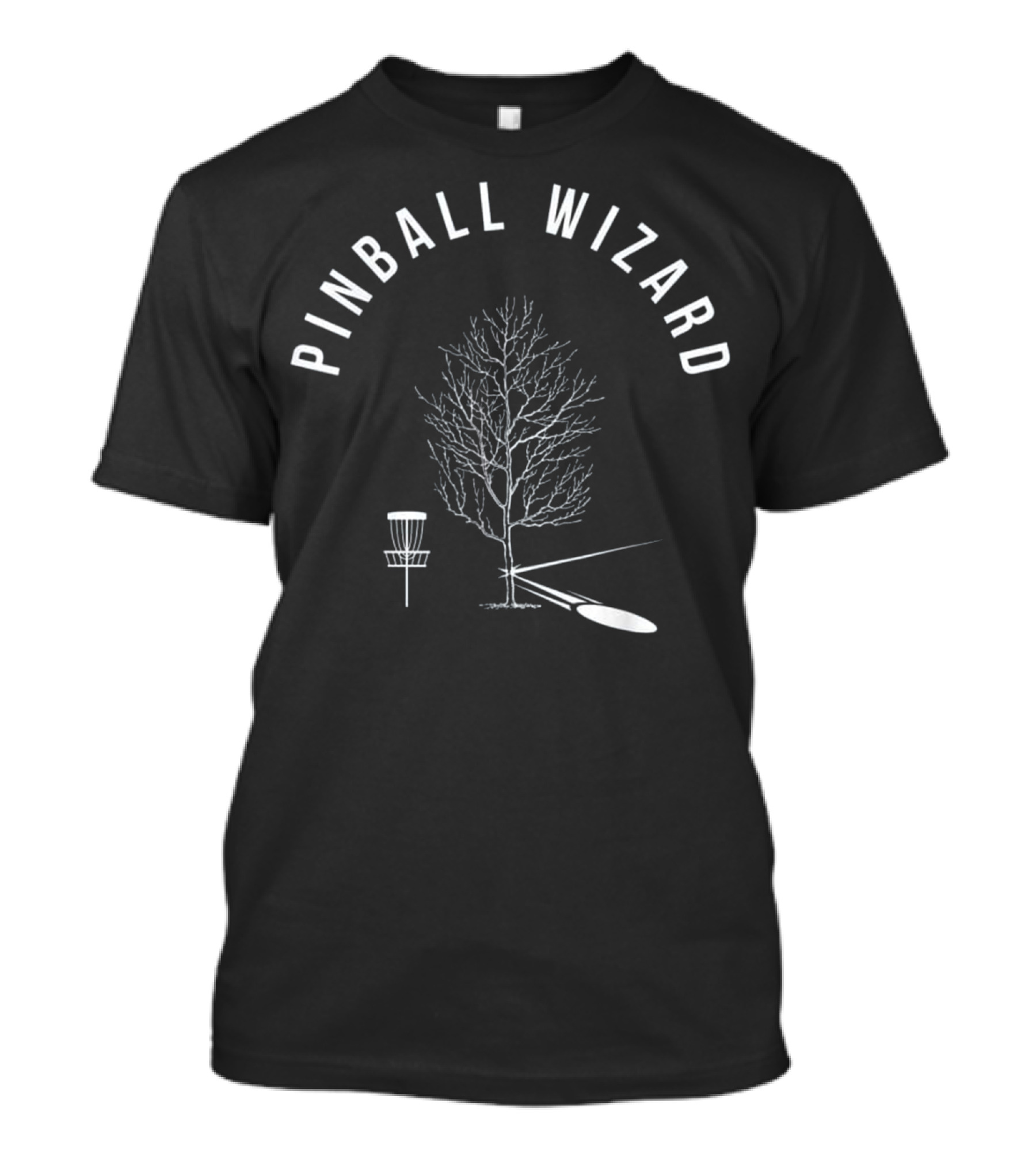 Pinball Wizard Tree Disc Golf Basket T-Shirt