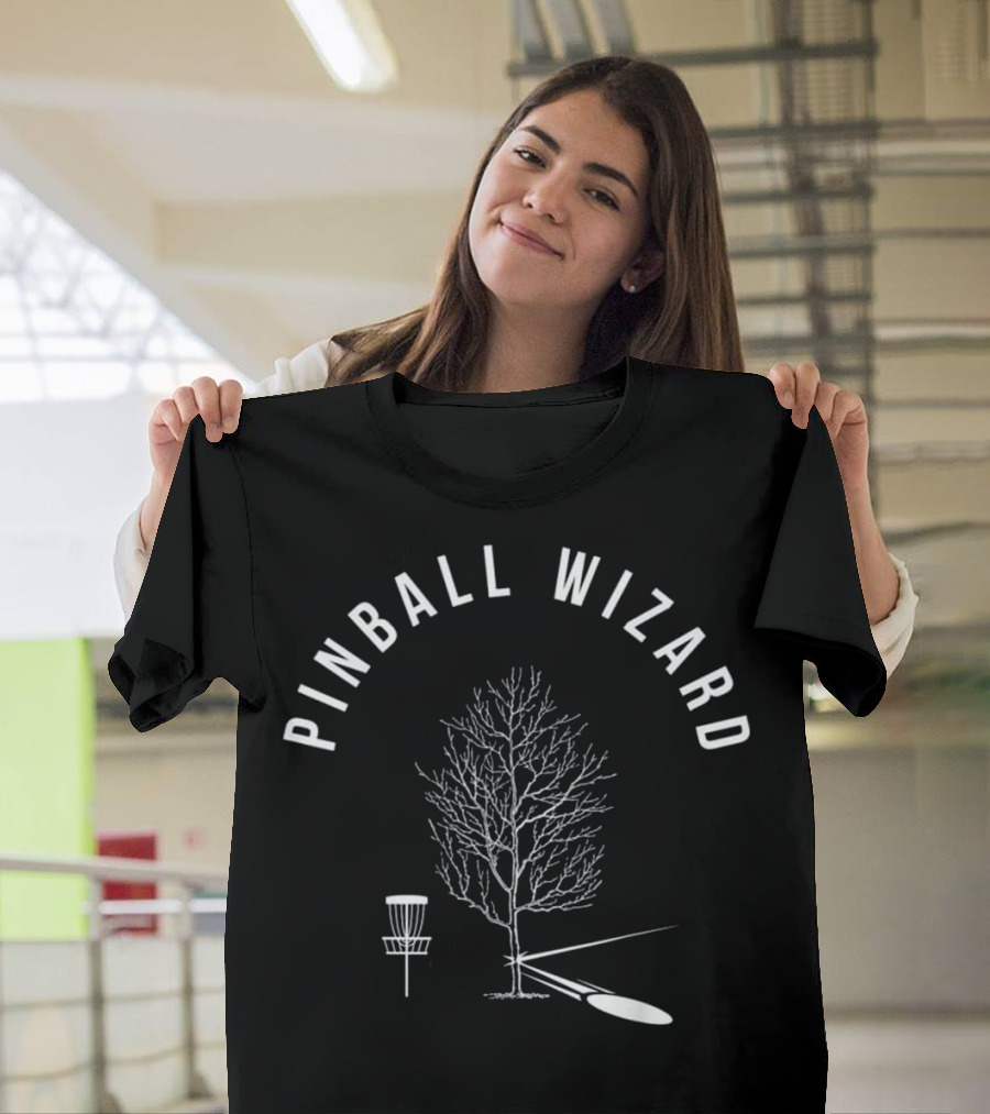 Pinball Wizard Tree Disc Golf Basket T-Shirt