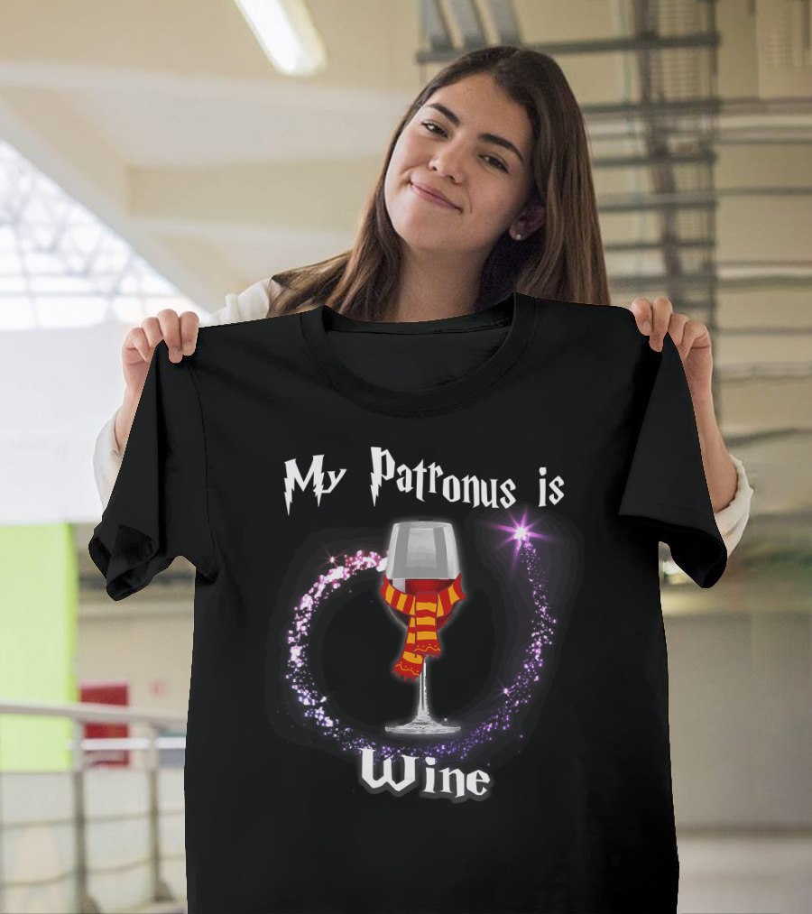 My Patronus is Wine Wizard Scarf Magic Charm T-Shirt