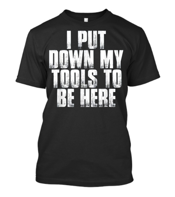 I Put Down My Tools To Be Here Sarcastic Mechanic T-Shirt
