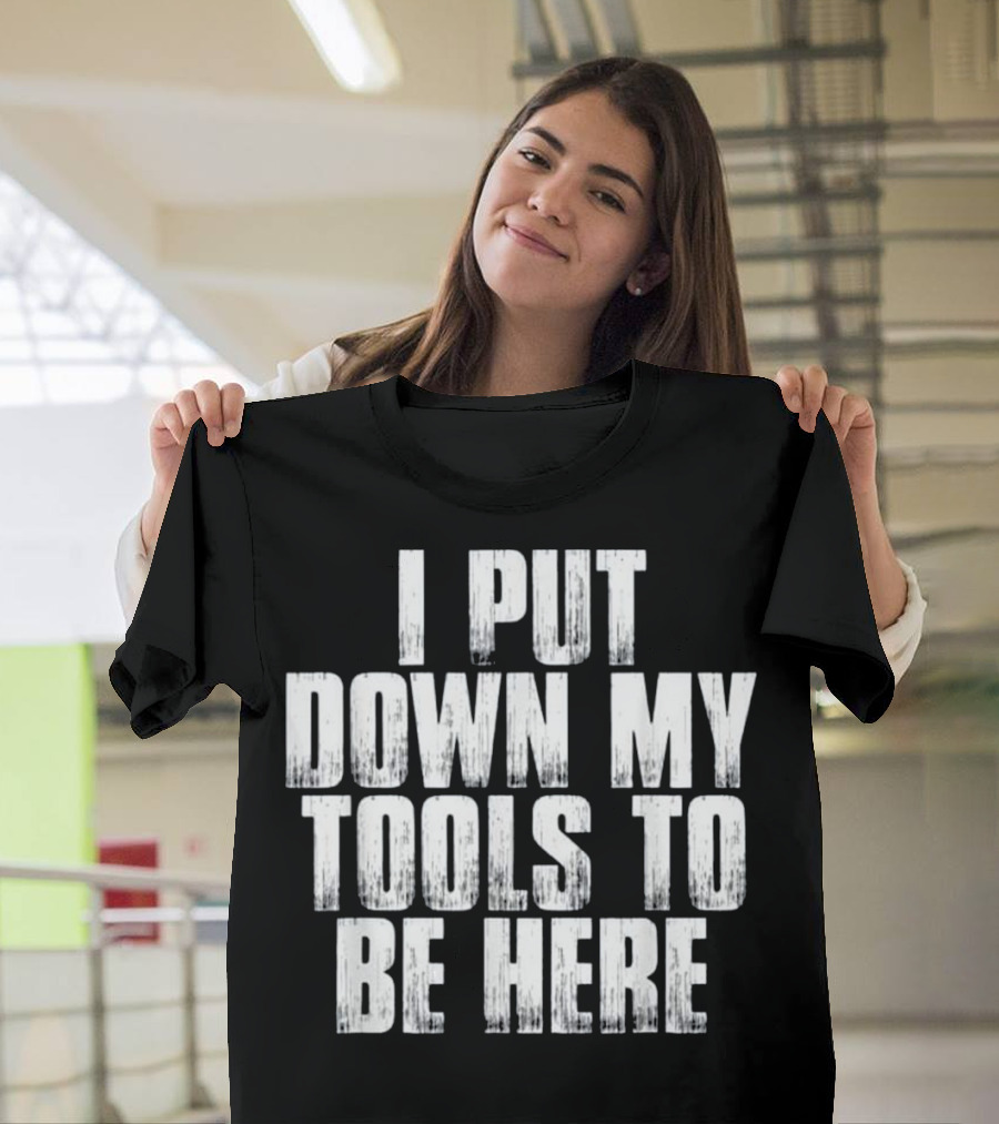 I Put Down My Tools To Be Here Sarcastic Mechanic T-Shirt