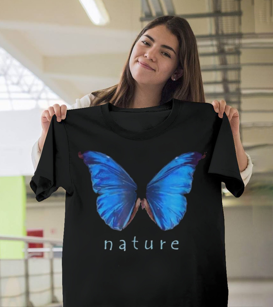 Blue Butterfly Nature T-Shirt