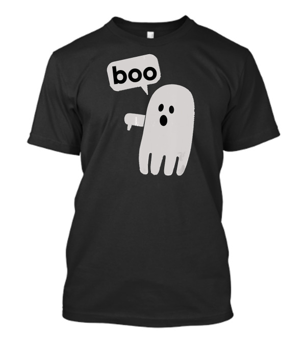 Boo Ghost With Thumbs Down Funny Halloween T-Shirt