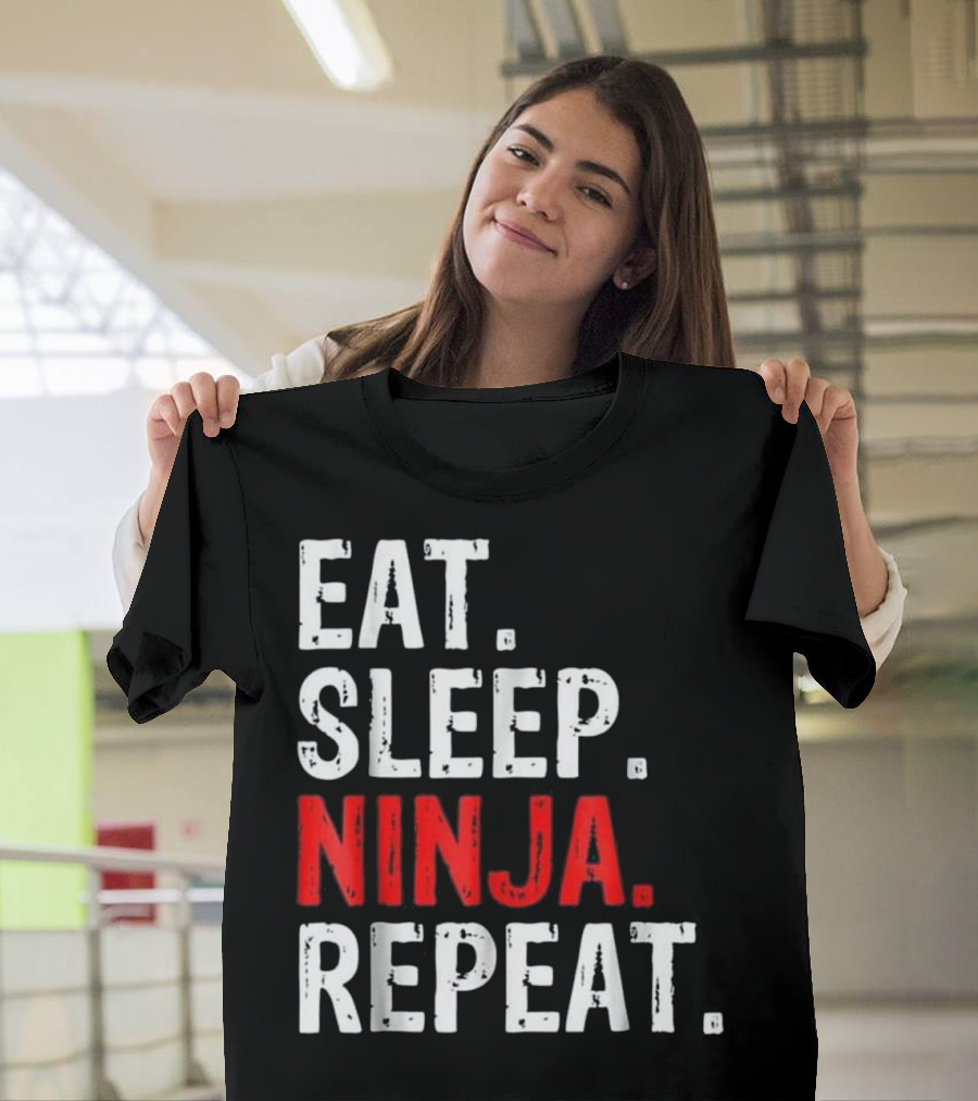 Eat Sleep Ninja Karate Martial Arts Repeat T-Shirt