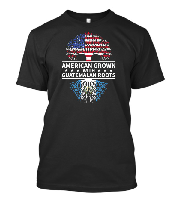 American Grown With Guatemalan Roots Flag Tree T-Shirt