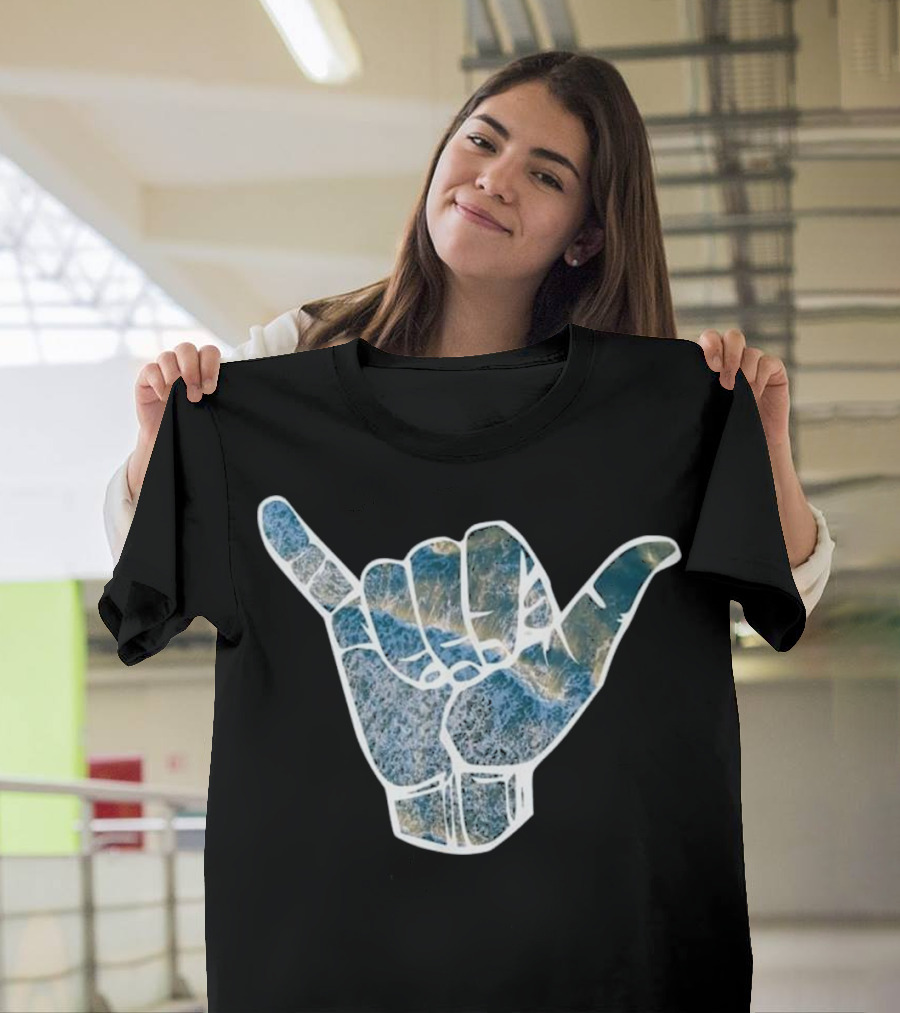 Hang Loose Shaka Brah Waves Surfing Vibes T-Shirt