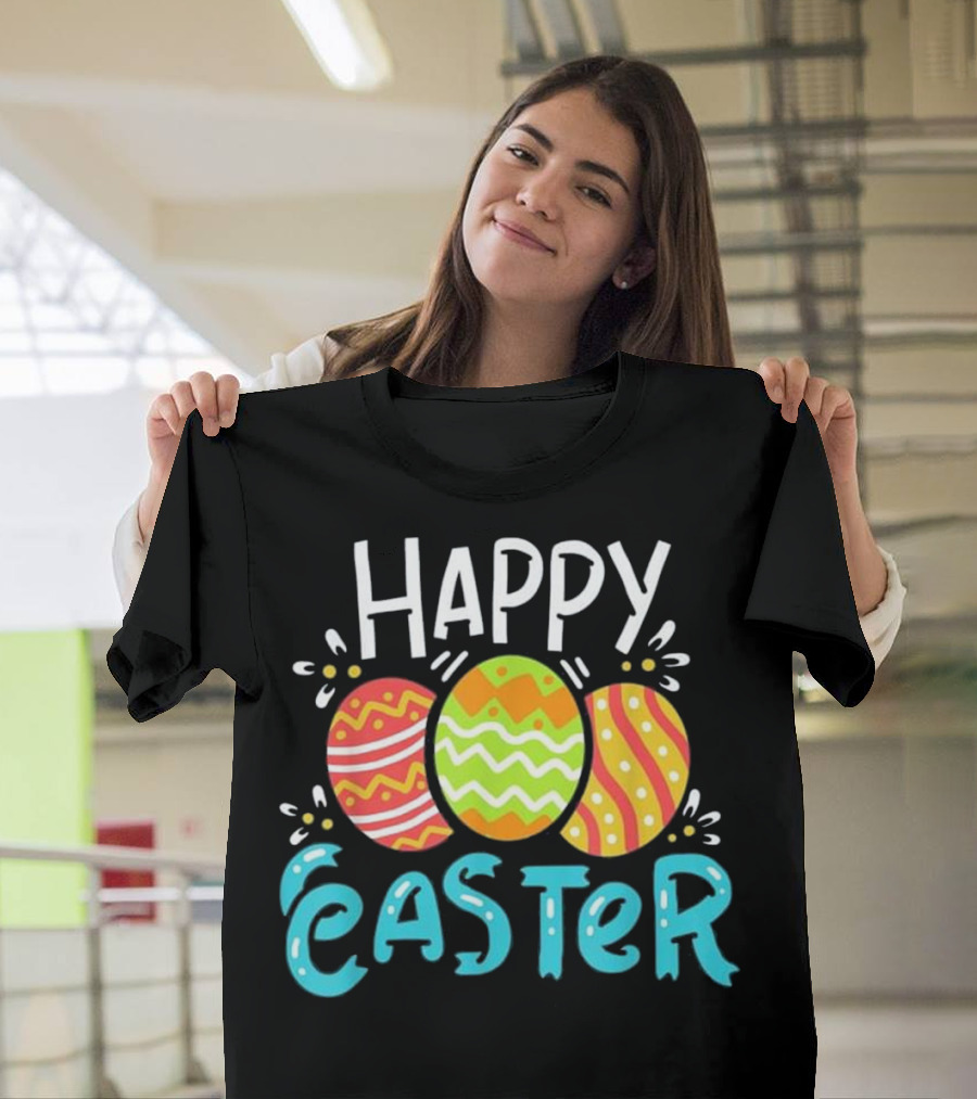 Happy Easter Colorful Eggs Festival Hunt T-Shirt