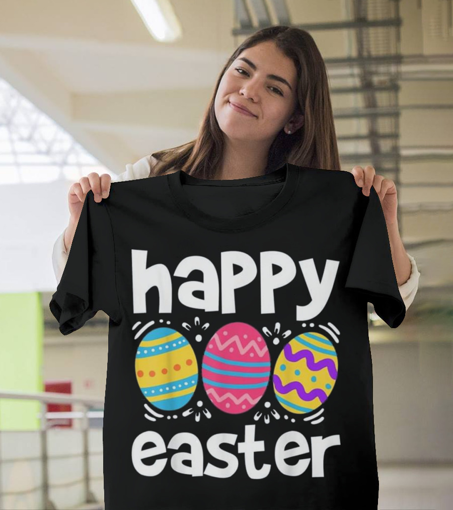 Happy Easter Eggs Colorful Egg Huntin T-Shirt