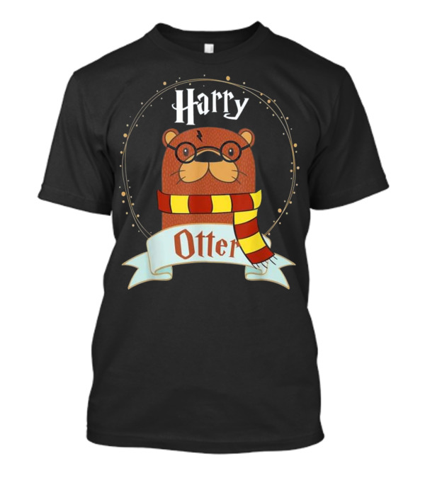 Harry Otter Funny Wizard Parody Magic Scarf Animal T-Shirt