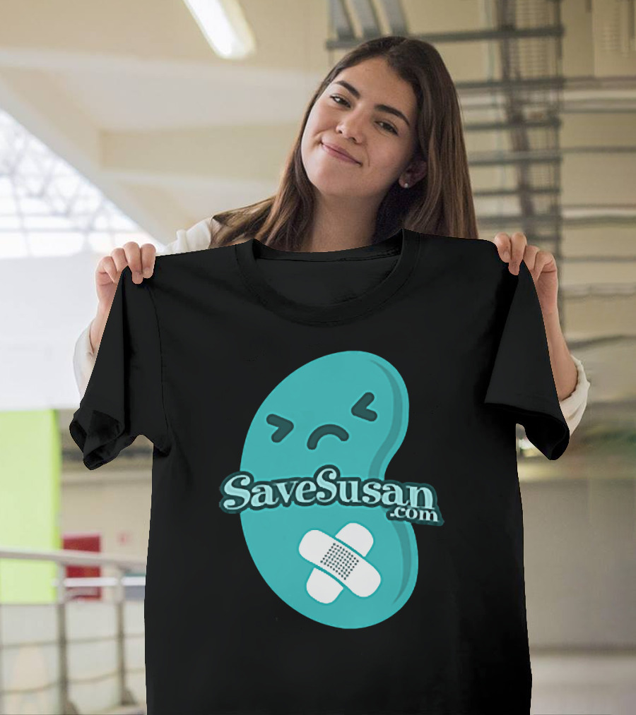 Save Susan Dot Com Sad Face with Bandage T-Shirt