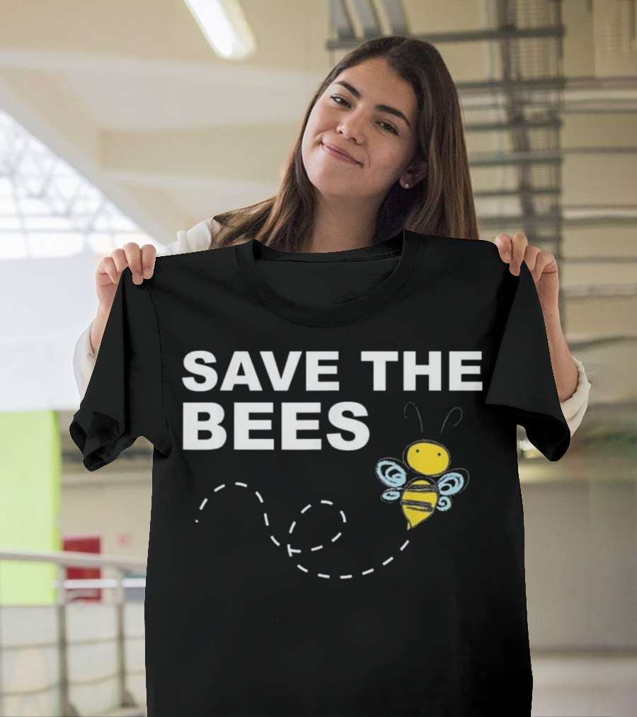 Save the Bees Yellow Bee Illustration for Men Women T-Shirt
