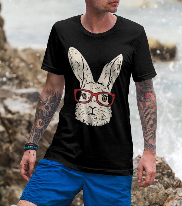 Bunny Glasses Funny Rabbit Cool Nerd T-Shirt