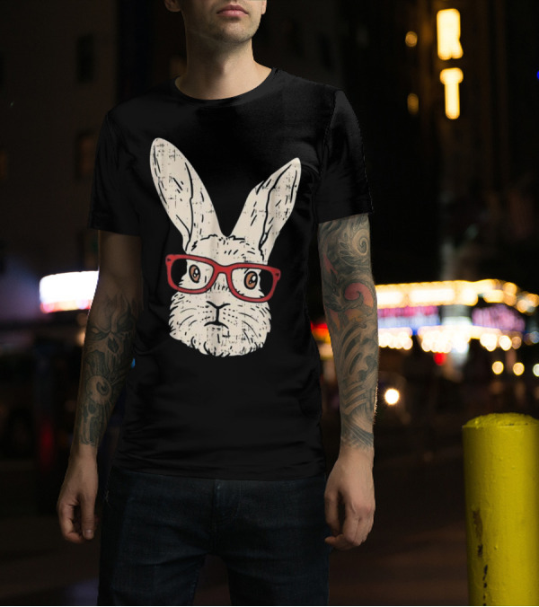Bunny Glasses Funny Rabbit Cool Nerd T-Shirt