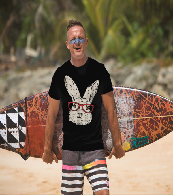 Bunny Glasses Funny Rabbit Cool Nerd T-Shirt